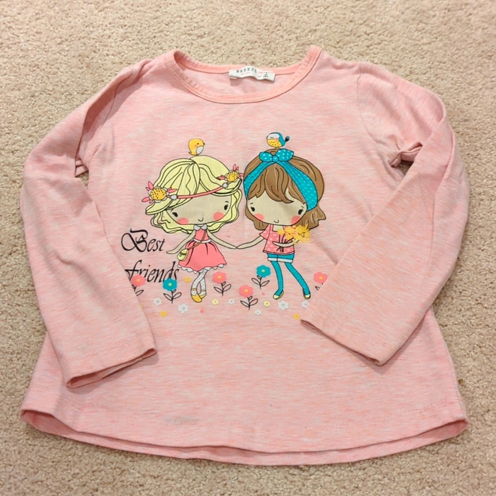Breeze girls pink long sleeve top shirt Size 4T